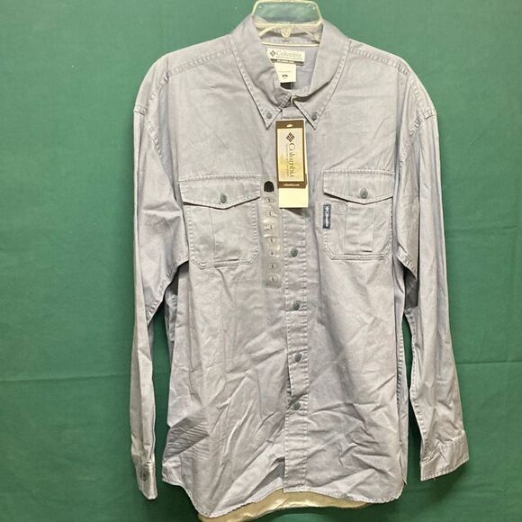 Columbia Hommes G five islands overshirt men’s size Large NWT (OKPM-08-045) - Picture 1 of 13
